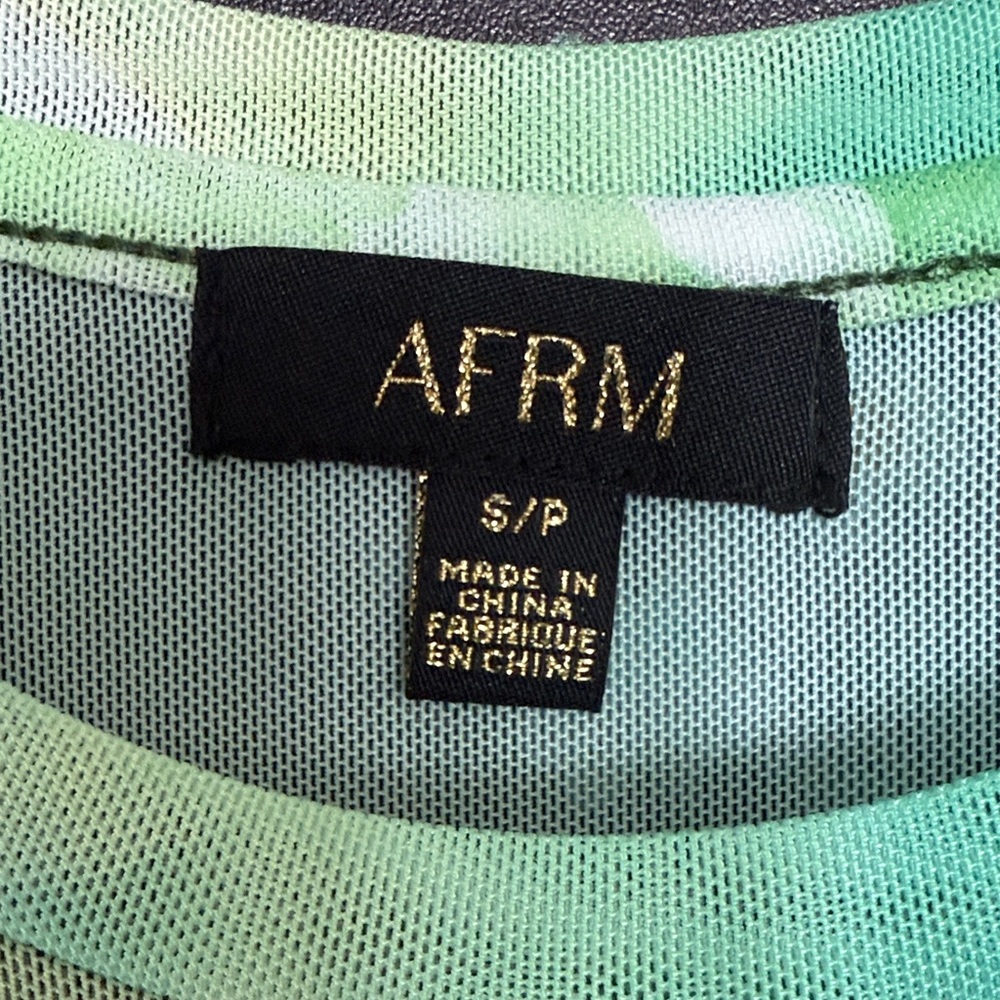 AFRM brand New!!!!Green Multi-Color Floral Mesh Tank Top - Picture 2 of 6